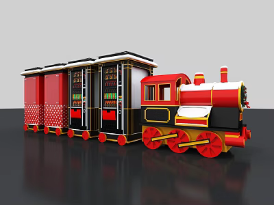 Modern vending machine Christmas locomotive 3d model Modern vending machine Christmas locomotive 3d model
