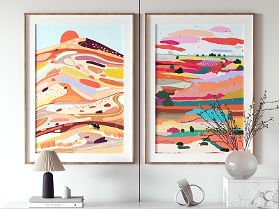 Modern Decorative Painting Hanging Painting 3d model