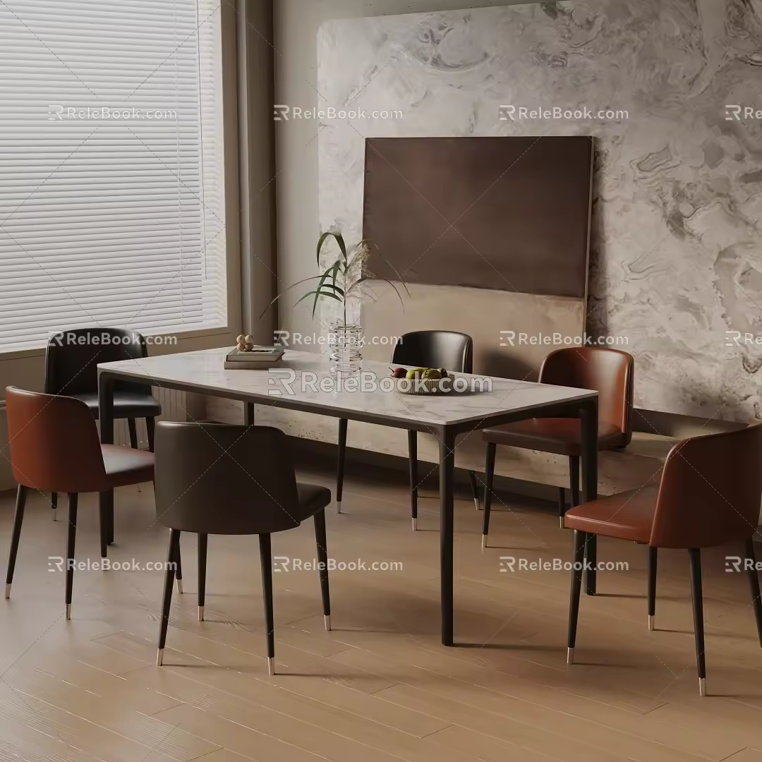 Modern table combination 3d model