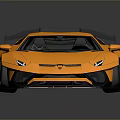 Yellow Sports Car With Streamlined Body Rear Spoiler And Alloy Wheels