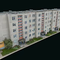 Multi Storey Residential Building Exterior With Light Colored Facade And Balconies