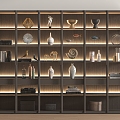 Modern Glass Decorative Cabinet Ornaments Combination Display Cabinet High Cabinet Decorative Cabinet 3d model