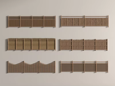 Wooden Room Dividers With Various Stylish Patterns And Decorative Designs 3d model