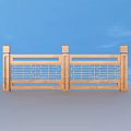 Wooden Decorative Railing With Intricate Carved Patterns In Traditional Chinese Style