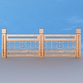 Railing Guardrail Fence 3d model