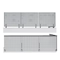Modern Glass Railings With Sleek Metal Supports And Sturdy Base Structure Design
