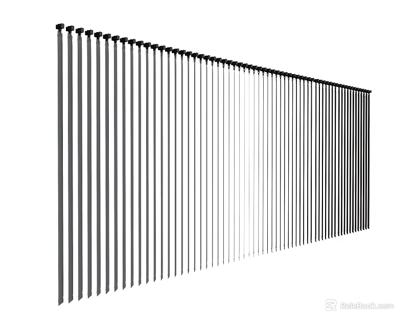 Modern Vertical Gradient Striped Curtains With Light Filtering Effect For Home Decor 3d model 