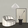 Quiet single sofa 3d model