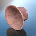 Handcrafted Brown Terracotta Sculpture With Textured Surface And Smooth Reflection 3d model