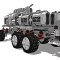 Space Exploration Rover With Large Tires Mechanical Structure And Scientific Equipment 3d model