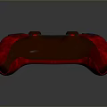 Red Textured Game Controller With Colorful Buttons Joysticks And Ergonomic Grip