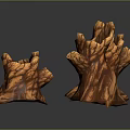 Unique Wooden Stump Decorative Crafts With Natural Texture And Artistic Design