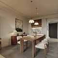 Minimalist Living And Dining Room Interior With TV Wall Sofa Decorative Plants And Natural Light