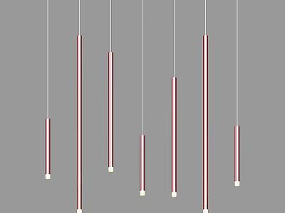 Modern Slim Pink Pendant Lights Hanging From Ceiling For Contemporary Home Decor 3d model