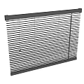 Black Horizontal Window Blinds With Adjustable Slats And Pull Cord For Home Use 3d model