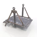 Sturdy Industrial Metal Lifting Platform With Hoist Rings And Support Frames