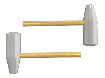 Practical Hardware Tools Hammers With Grey Heads And Wooden Handles For Home Use 3d model