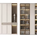 Modern Bookcase With Glass Doors Storage Space For Books And Decorative Items