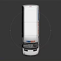 White Mercedes Delivery Van With SEUR Logo And Blue Stripes