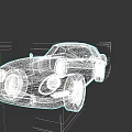 Vintage Silver Classic Car With Round Headlights And Sleek Retro Body Design