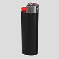 Black Lighter With Silver Top Red Button And Sleek Design 3d model