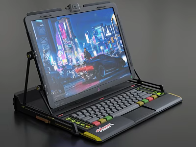 Gaming Laptop With Powerful Performance Vibrant Display And Colorful Detachable Keyboard 3d model