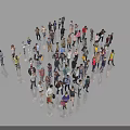 Diverse Group of People Standing Together Forming Heart Shape in Unity
