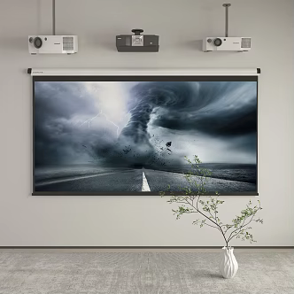 projection curtain 3d model
