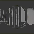 Professional Surgical Instruments Set With Scalpel Forceps Scissors And Tray