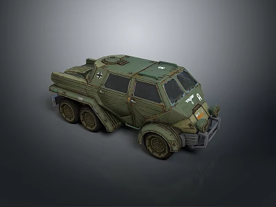 Military Jeep World War II Style Olive Green Battlefield Transport Rugged Design Historical Equipment Military Vehicle 3d model