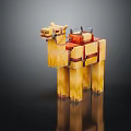 Modern toy cube camel pixel camel 3d model