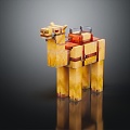 Modern toy cube camel pixel camel camel 3d model