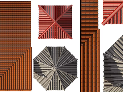 Modern Tile Roof Tile 3d model Modern Tile Roof Tile 3d model