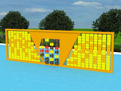 Flip wall play equipment Children's facilities Community facilities 3d model