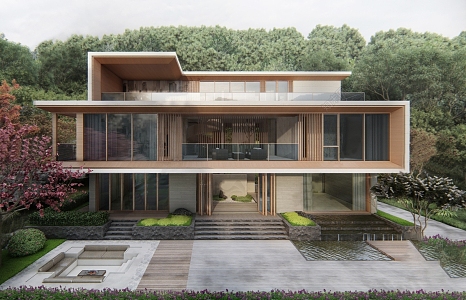 Modern single-family villas farmers build their own houses 3d model