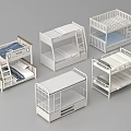 Various Bunk Beds With Ladder And Storage Designs For Bedroom Spaces 3d model