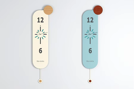 Wall Clock Cream Style Simple Living Room Clock Wall Decoration Pendant Decoration Restaurant Pendant 3d model