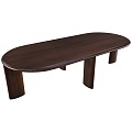 long solid wood coffee table 18 3d model