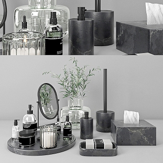 Modern aromatherapy toiletries 3d model