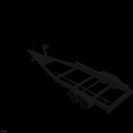 Aluminum Boat Trailer With Heavy Duty Wheels And Winch For Watercraft Transportation