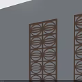 Purple Casement Door With Hollowed Out Pattern For Modern Interior Design