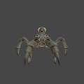 Game Movie Character Crab Like Creature With Glowing Yellow Eyes And Mechanical Claws