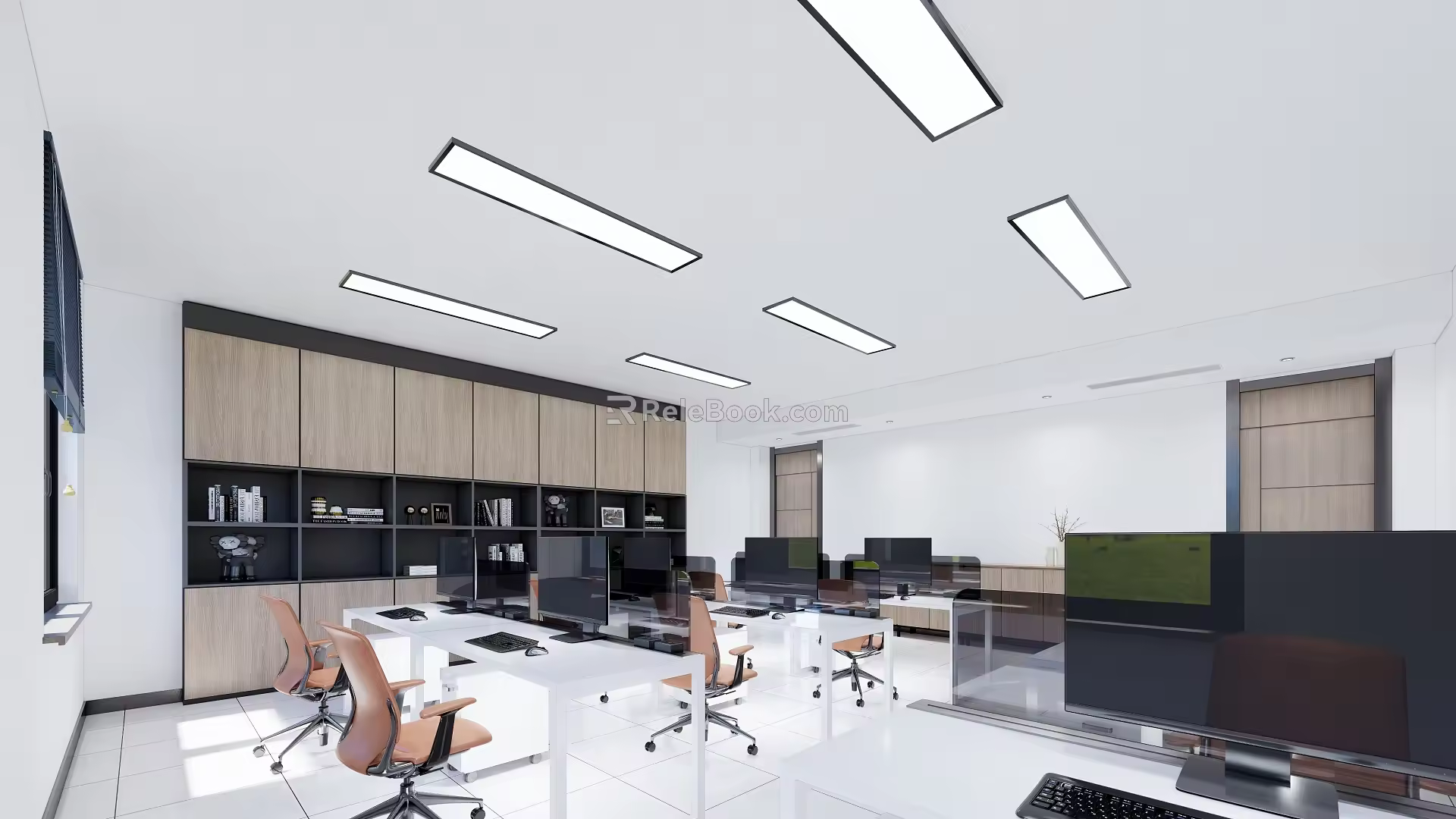 Modern public office area 3d model