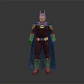 Batman Action Figure In Black Costume With Yellow Chest Symbol And Cape