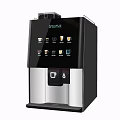 Black And Silver Beverage Machine With Digital Display And Multiple Drink Options