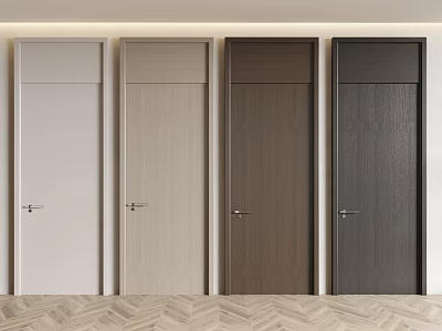 Modern Hinged Doors In Various Colors With Sleek Design For Interior Spaces 3d model
