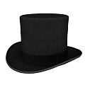 Bowler Hat Flat Hat High Lincoln Hat French High Hat Woolen Hat Magician Hat Autumn and Winter Hat 3d model