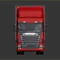 Red Coca-Cola Delivery Truck With Large Brand Logo On Dark Background