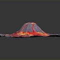 Volcanic Lava Lava Landform Lava Environment Ground Vein Volcanic Volcanic Island Terrain Mountain Landform 3d model