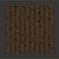 Brown Square Mat With Wavy Texture And Small Embedded Specks On Surface 3d model